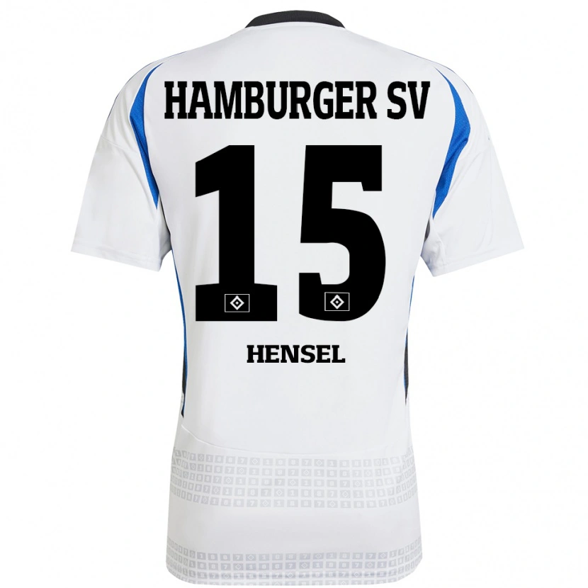 Danxen Uomo Maglia Janoah Hensel #15 Bianco Blu Kit Gara Home 2024/25 Maglietta