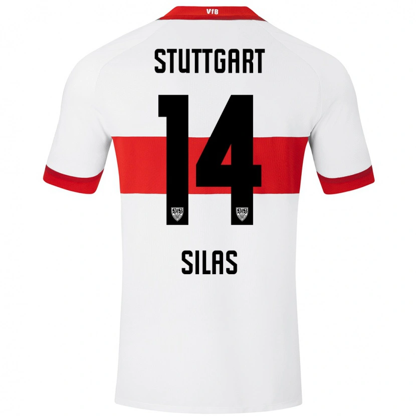 Danxen Uomo Maglia Silas #14 Bianco Rosso Kit Gara Home 2024/25 Maglietta