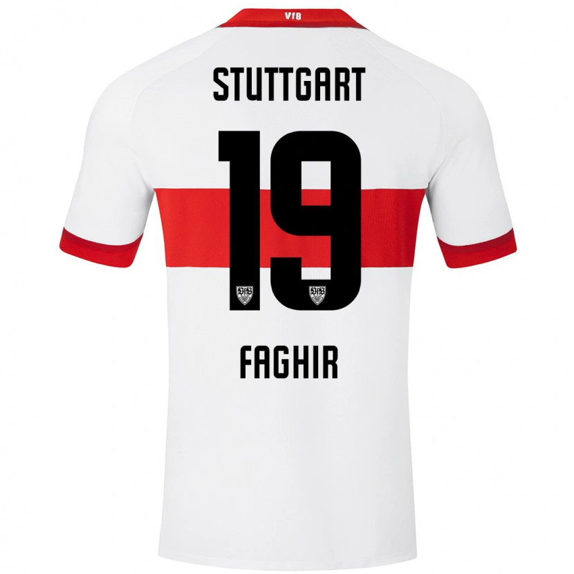 Danxen Uomo Maglia Wahid Faghir #19 Bianco Rosso Kit Gara Home 2024/25 Maglietta