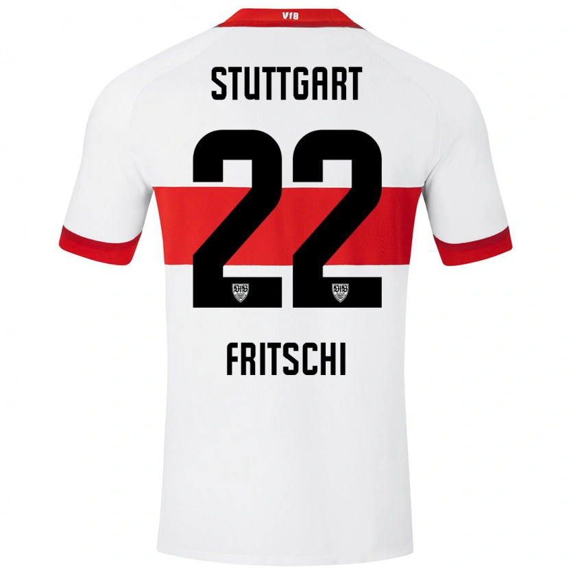 Danxen Uomo Maglia Paulo Fritschi #22 Bianco Rosso Kit Gara Home 2024/25 Maglietta