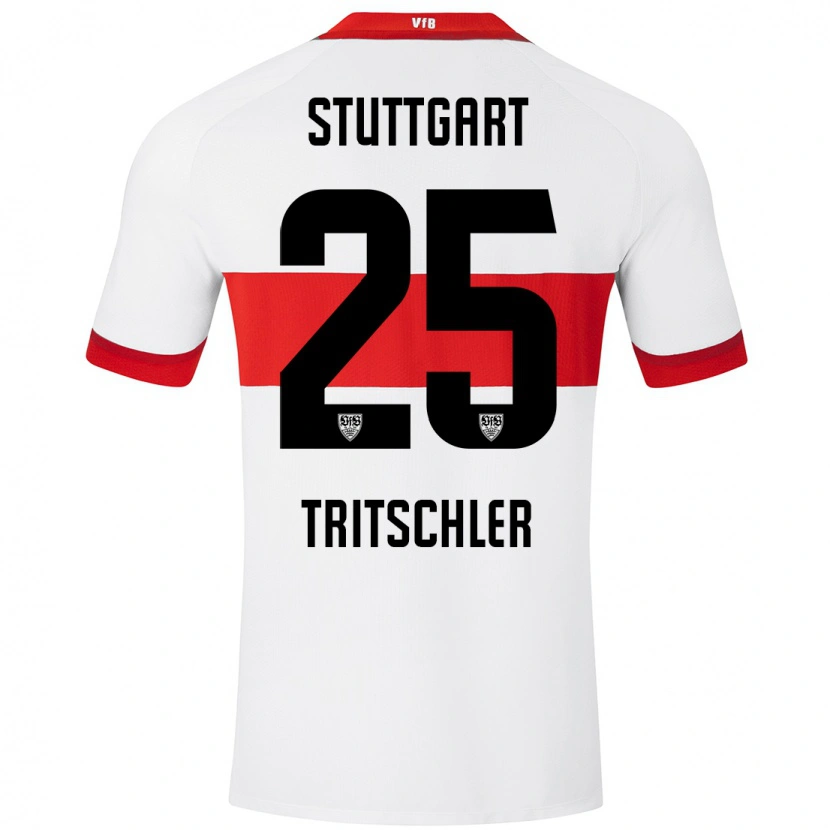 Danxen Uomo Maglia David Tritschler #25 Bianco Rosso Kit Gara Home 2024/25 Maglietta