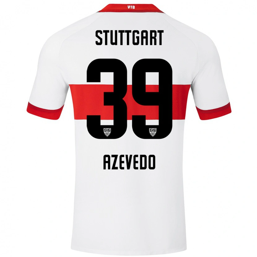 Danxen Uomo Maglia Alexandre Azevedo #39 Bianco Rosso Kit Gara Home 2024/25 Maglietta