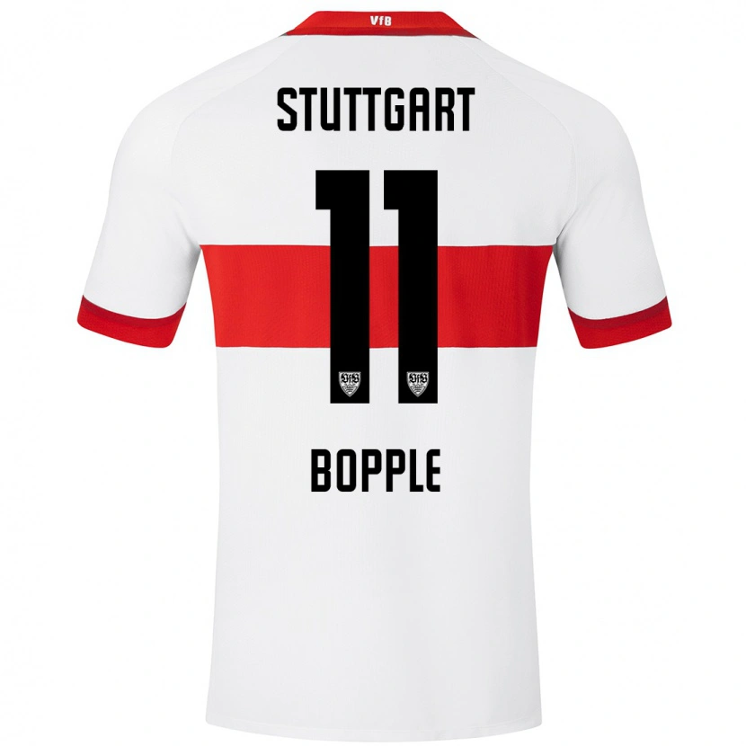 Danxen Uomo Maglia Teresa Böpple #11 Bianco Rosso Kit Gara Home 2024/25 Maglietta