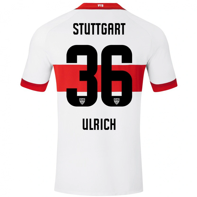Danxen Uomo Maglia Laurin Ulrich #36 Bianco Rosso Kit Gara Home 2024/25 Maglietta