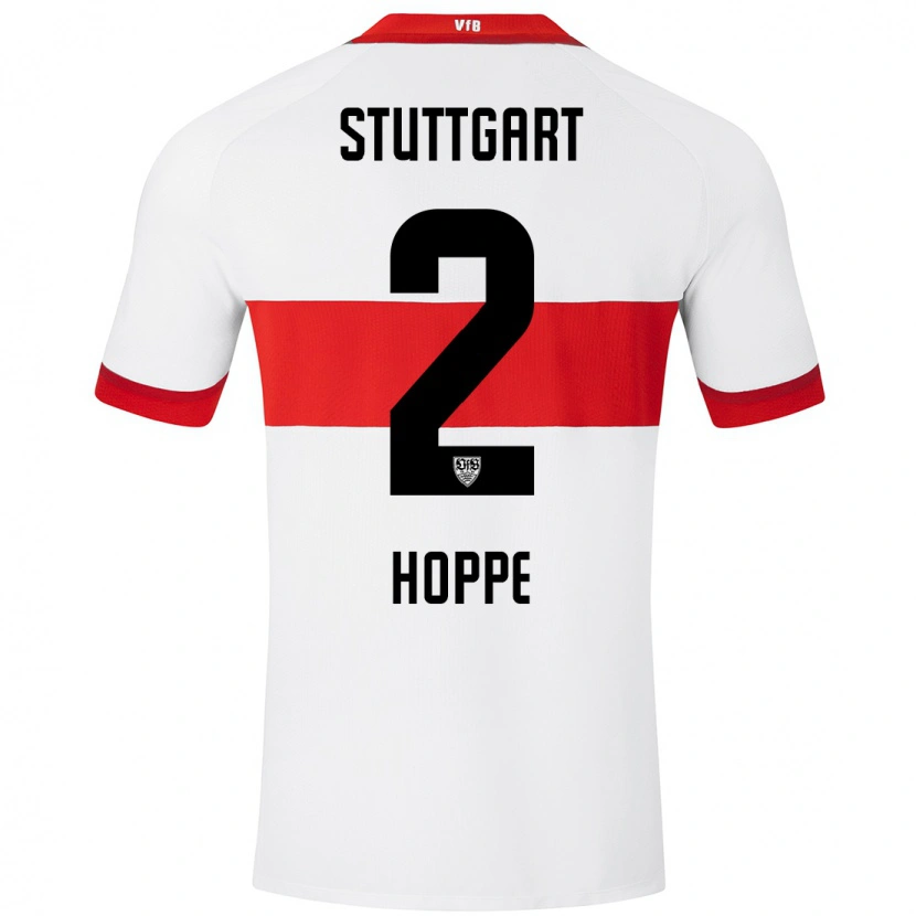 Danxen Uomo Maglia Mattis Hoppe #2 Bianco Rosso Kit Gara Home 2024/25 Maglietta