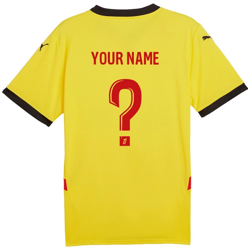 Danxen Uomo Maglia Il Tuo Nome #0 Giallo Rosso Kit Gara Home 2024/25 Maglietta
