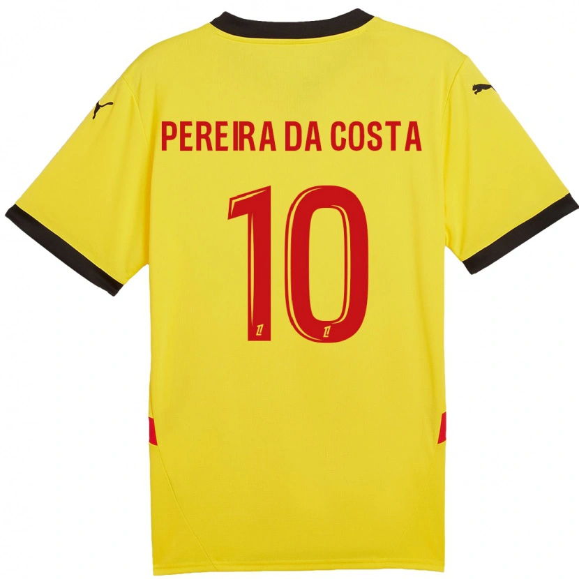 Danxen Uomo Maglia David Pereira Da Costa #10 Giallo Rosso Kit Gara Home 2024/25 Maglietta