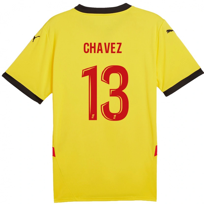 Danxen Uomo Maglia Jhoanner Chávez #13 Giallo Rosso Kit Gara Home 2024/25 Maglietta