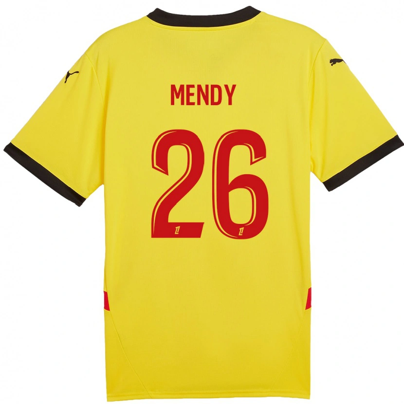 Danxen Uomo Maglia Nampalys Mendy #26 Giallo Rosso Kit Gara Home 2024/25 Maglietta