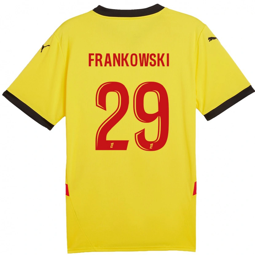 Danxen Uomo Maglia Przemyslaw Frankowski #29 Giallo Rosso Kit Gara Home 2024/25 Maglietta