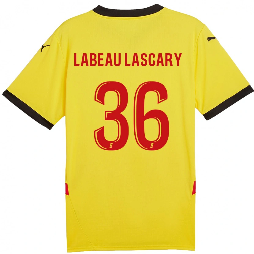 Danxen Uomo Maglia Rémy Labeau Lascary #36 Giallo Rosso Kit Gara Home 2024/25 Maglietta