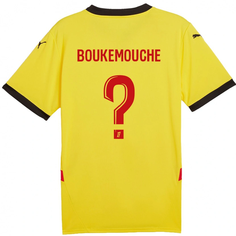 Danxen Uomo Maglia Amine Boukemouche #0 Giallo Rosso Kit Gara Home 2024/25 Maglietta