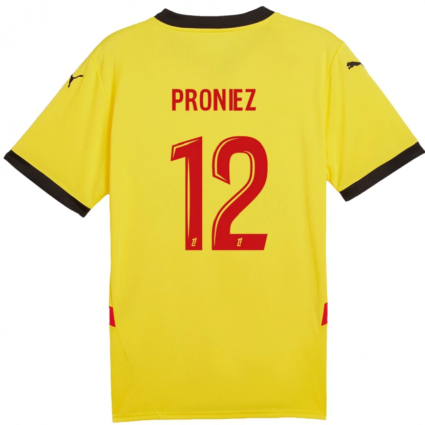 Danxen Uomo Maglia Fany Proniez #12 Giallo Rosso Kit Gara Home 2024/25 Maglietta