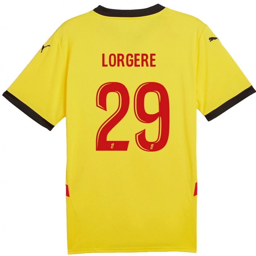 Danxen Uomo Maglia Charlotte Lorgeré #29 Giallo Rosso Kit Gara Home 2024/25 Maglietta