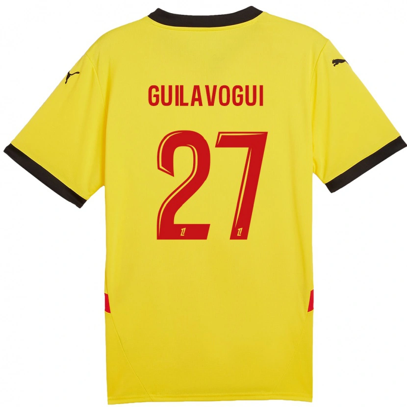 Danxen Uomo Maglia Morgan Guilavogui #27 Giallo Rosso Kit Gara Home 2024/25 Maglietta