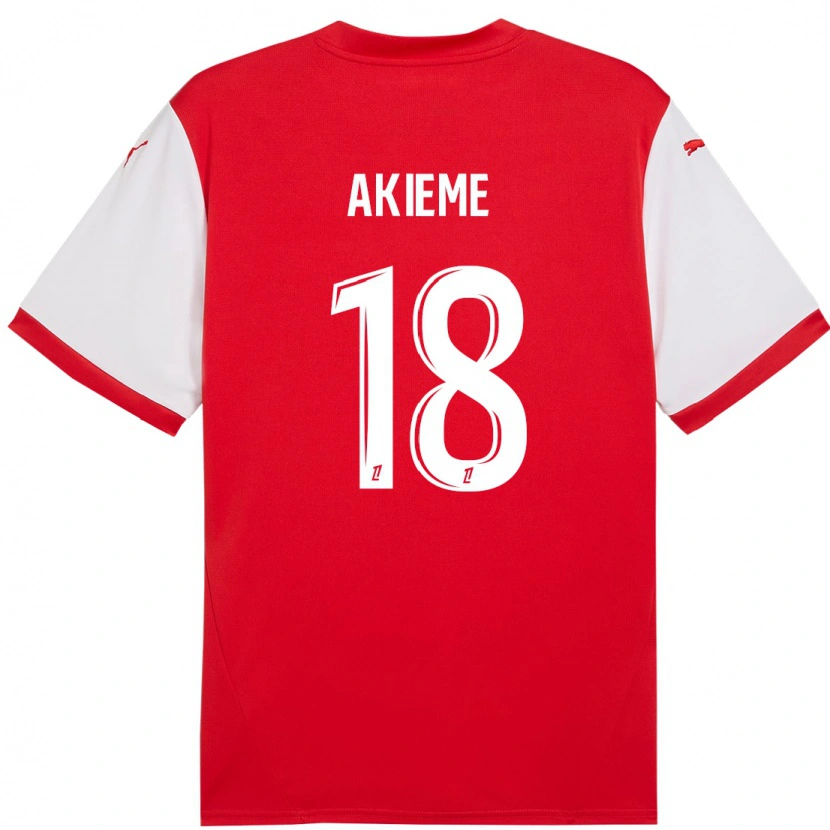 Danxen Uomo Maglia Sergio Akieme #18 Rosso Bianco Kit Gara Home 2024/25 Maglietta