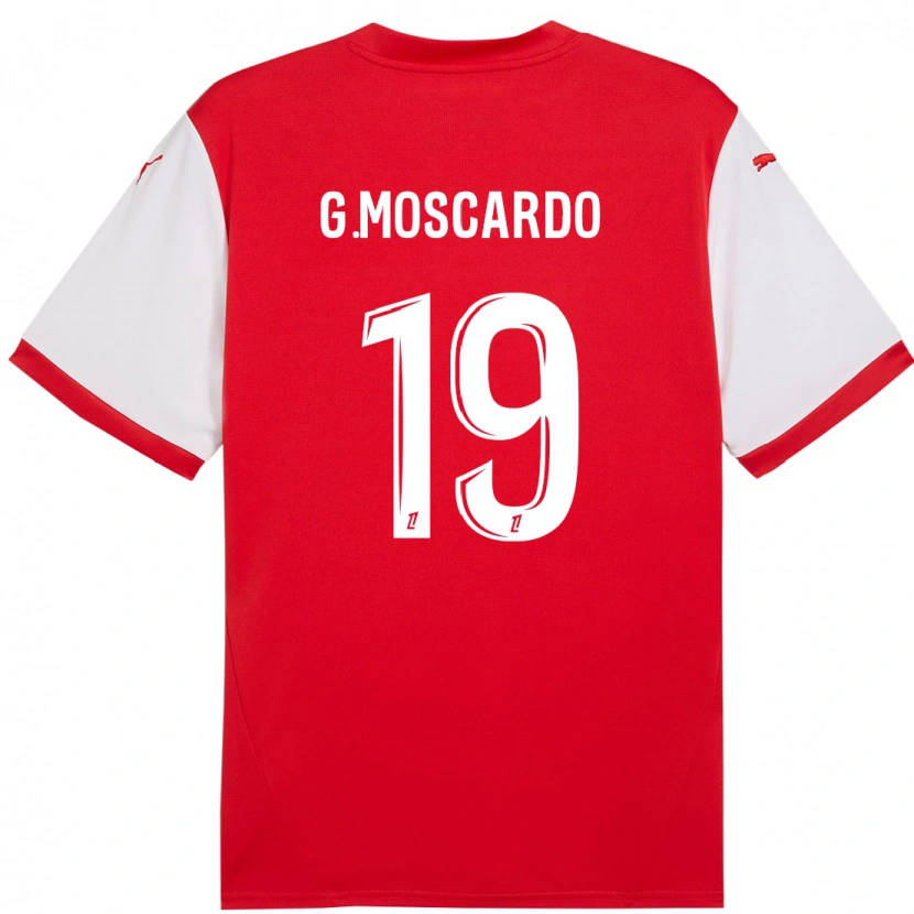 Danxen Uomo Maglia Gabriel Moscardo #19 Rosso Bianco Kit Gara Home 2024/25 Maglietta