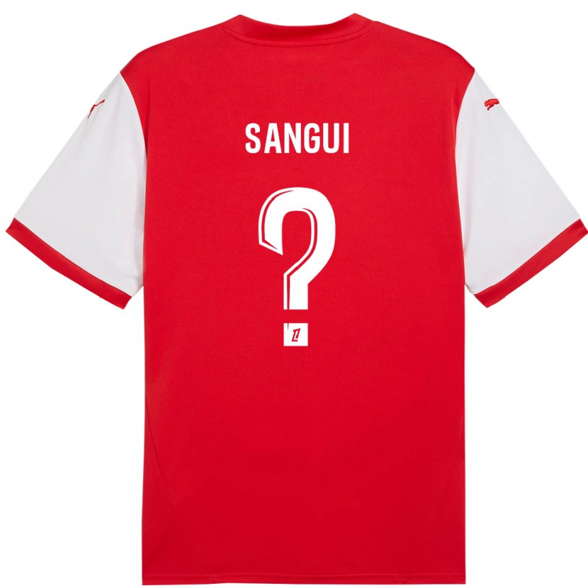 Danxen Uomo Maglia Nhoa Sangui #0 Rosso Bianco Kit Gara Home 2024/25 Maglietta
