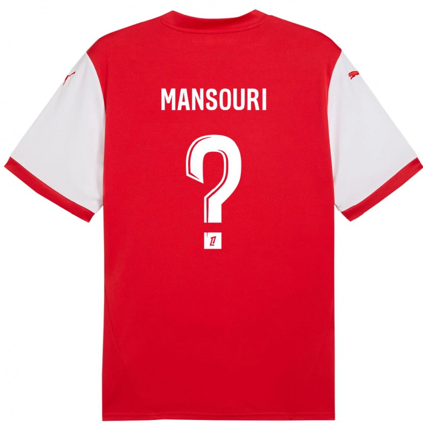 Danxen Uomo Maglia Keryane Mansouri #0 Rosso Bianco Kit Gara Home 2024/25 Maglietta