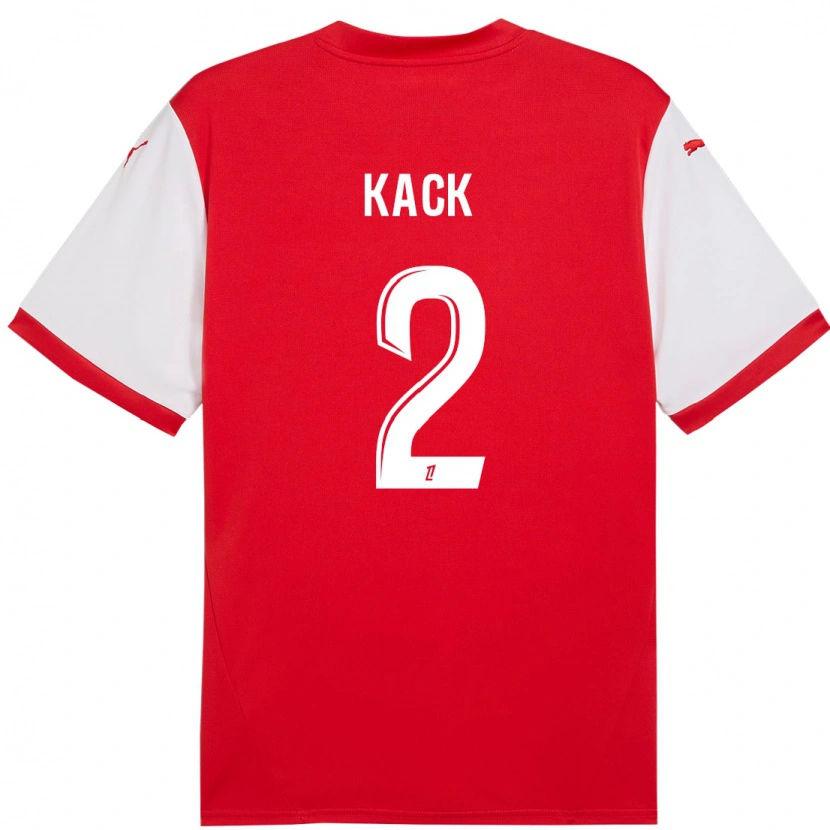 Danxen Uomo Maglia Mathilde Kack #2 Rosso Bianco Kit Gara Home 2024/25 Maglietta