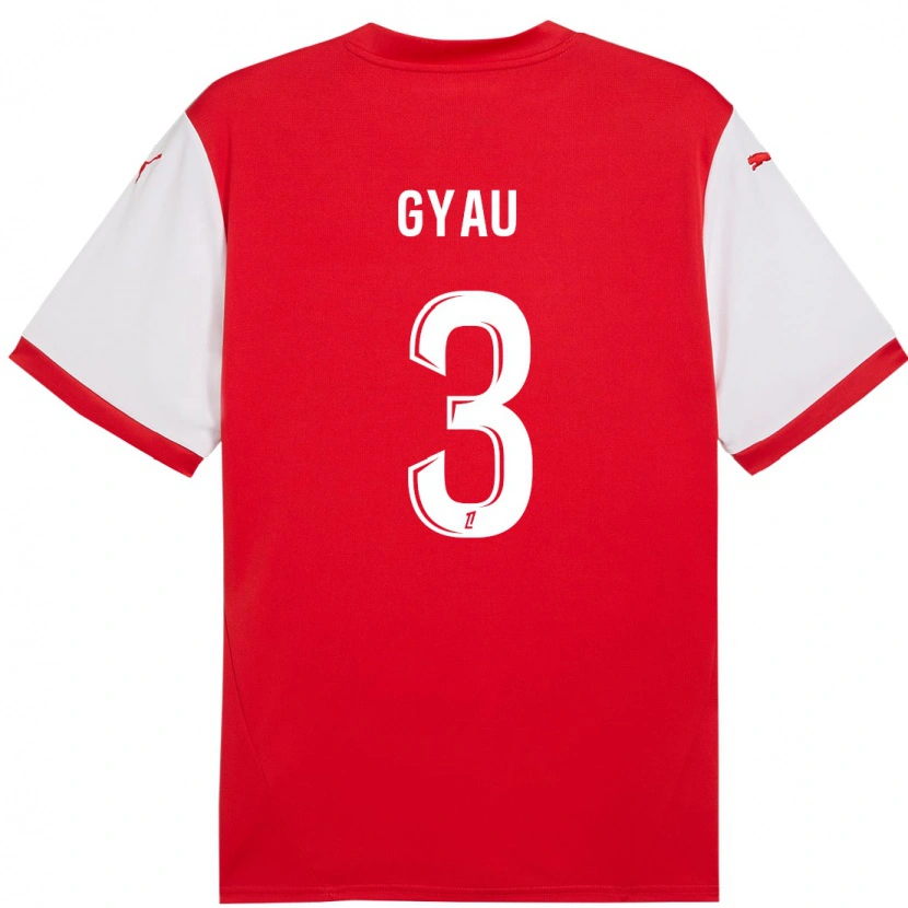Danxen Uomo Maglia Mia Gyau #3 Rosso Bianco Kit Gara Home 2024/25 Maglietta