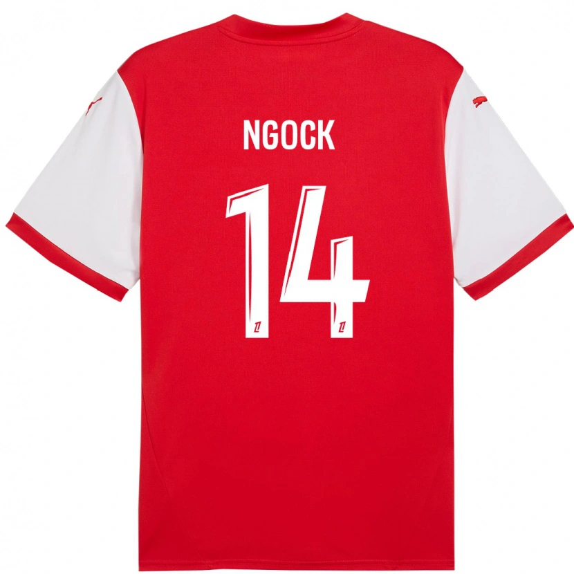 Danxen Uomo Maglia Monique Ngock #14 Rosso Bianco Kit Gara Home 2024/25 Maglietta