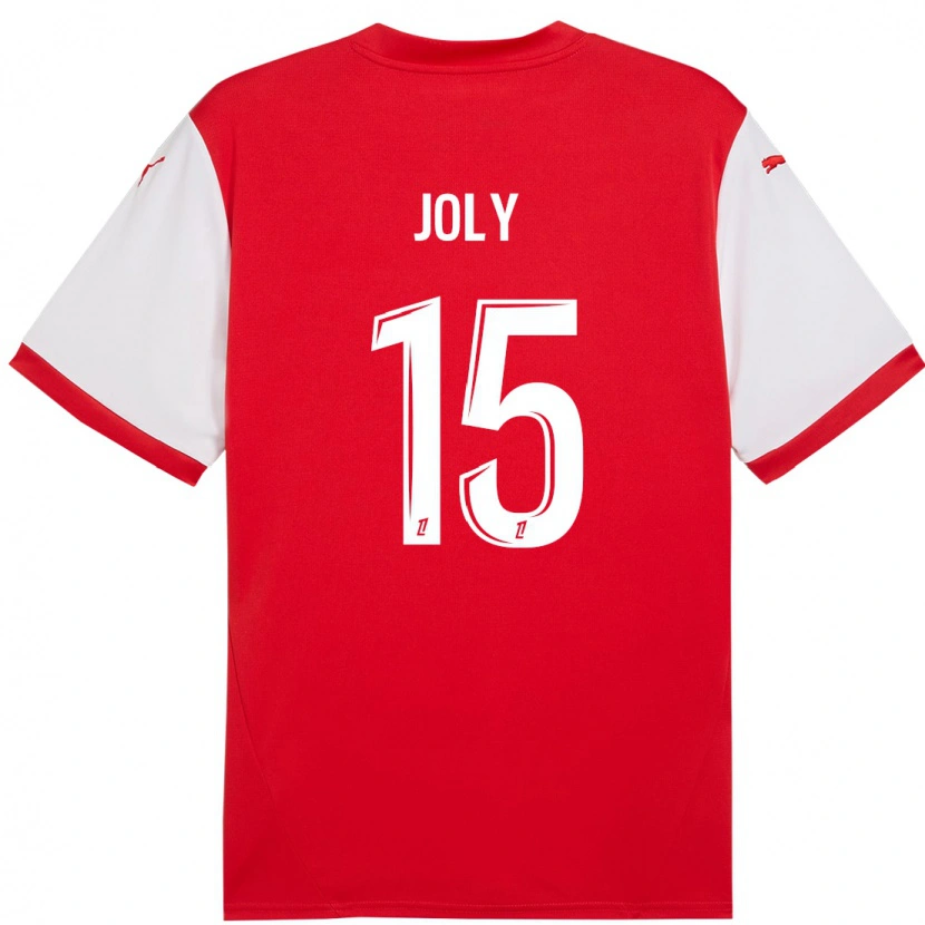 Danxen Uomo Maglia Lou-Ann Joly #15 Rosso Bianco Kit Gara Home 2024/25 Maglietta