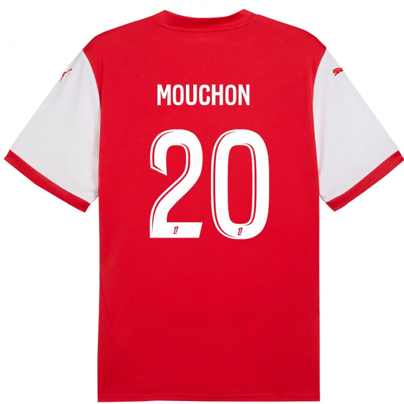 Danxen Uomo Maglia Noémie Mouchon #20 Rosso Bianco Kit Gara Home 2024/25 Maglietta