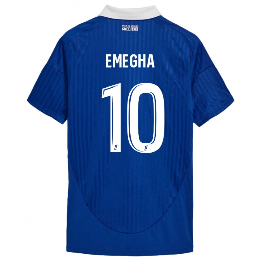 Danxen Uomo Maglia Emanuel Emegha #10 Blu Bianco Kit Gara Home 2024/25 Maglietta