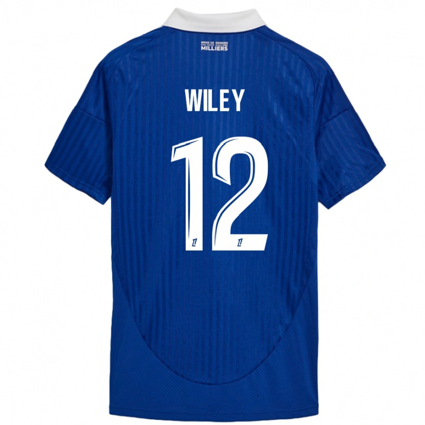 Danxen Uomo Maglia Caleb Wiley #12 Blu Bianco Kit Gara Home 2024/25 Maglietta