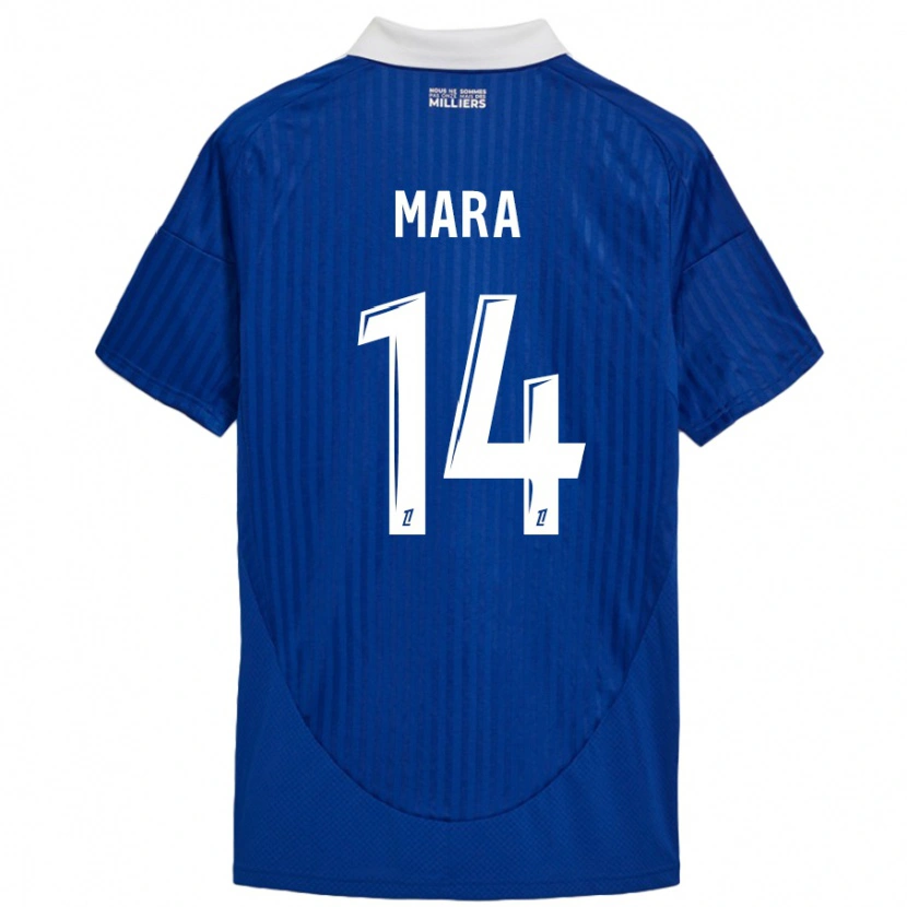 Danxen Uomo Maglia Sékou Mara #14 Blu Bianco Kit Gara Home 2024/25 Maglietta