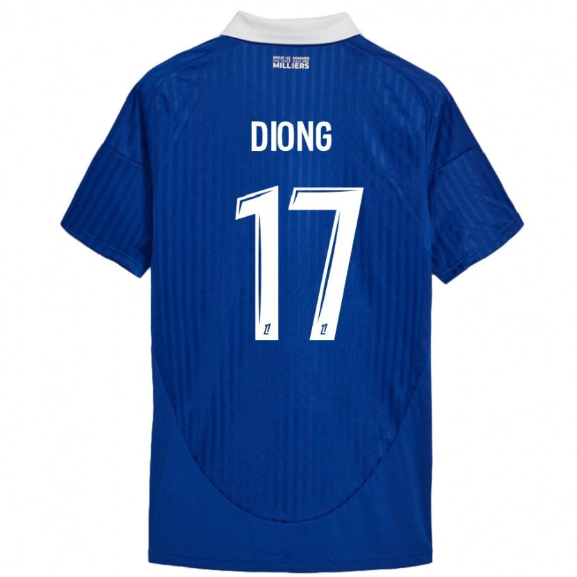 Danxen Uomo Maglia Pape Diong #17 Blu Bianco Kit Gara Home 2024/25 Maglietta