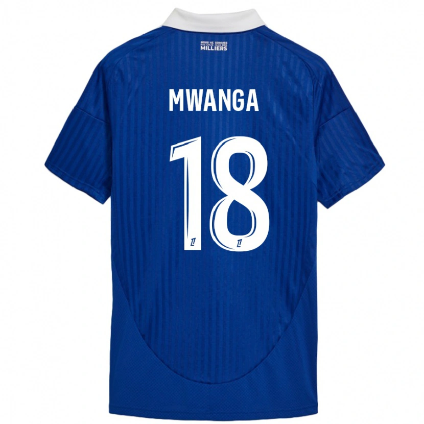 Danxen Uomo Maglia Junior Mwanga #18 Blu Bianco Kit Gara Home 2024/25 Maglietta