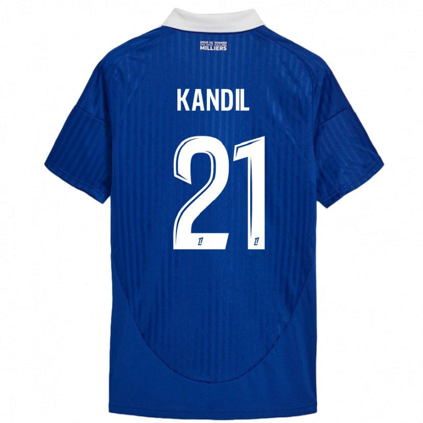 Danxen Uomo Maglia Nordine Kandil #21 Blu Bianco Kit Gara Home 2024/25 Maglietta