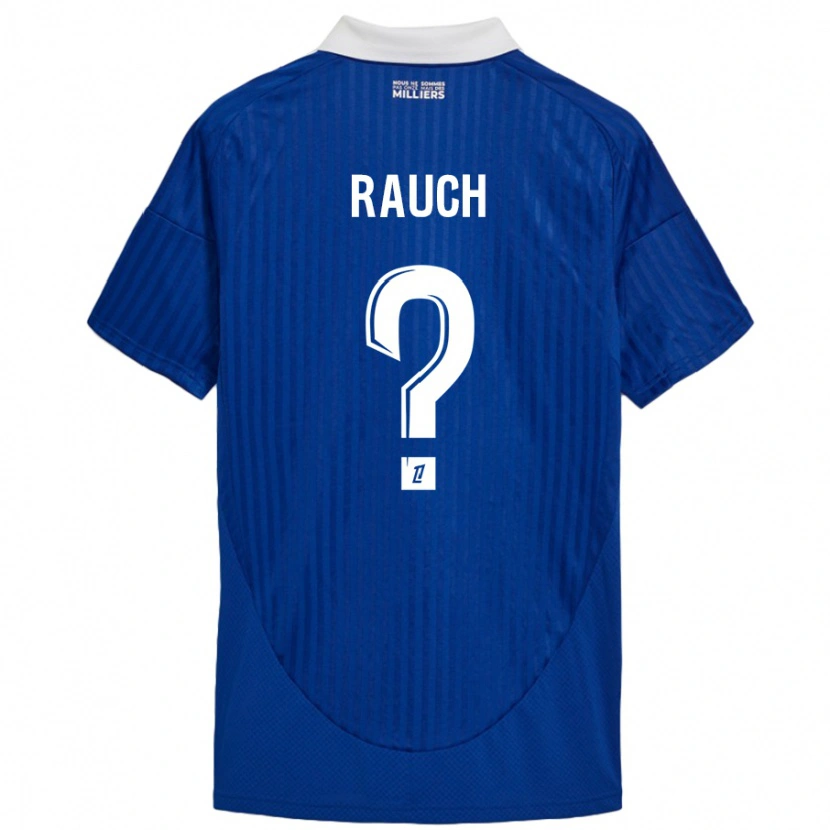 Danxen Uomo Maglia Hugo Rauch #0 Blu Bianco Kit Gara Home 2024/25 Maglietta