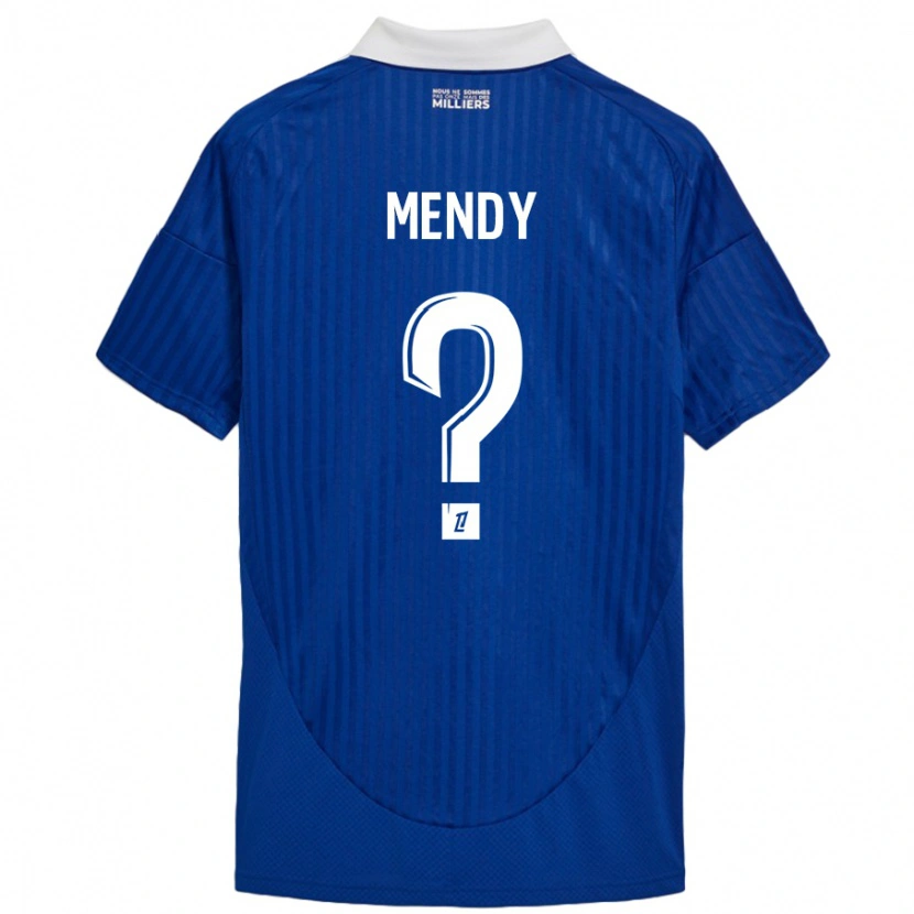 Danxen Uomo Maglia François Mendy #0 Blu Bianco Kit Gara Home 2024/25 Maglietta