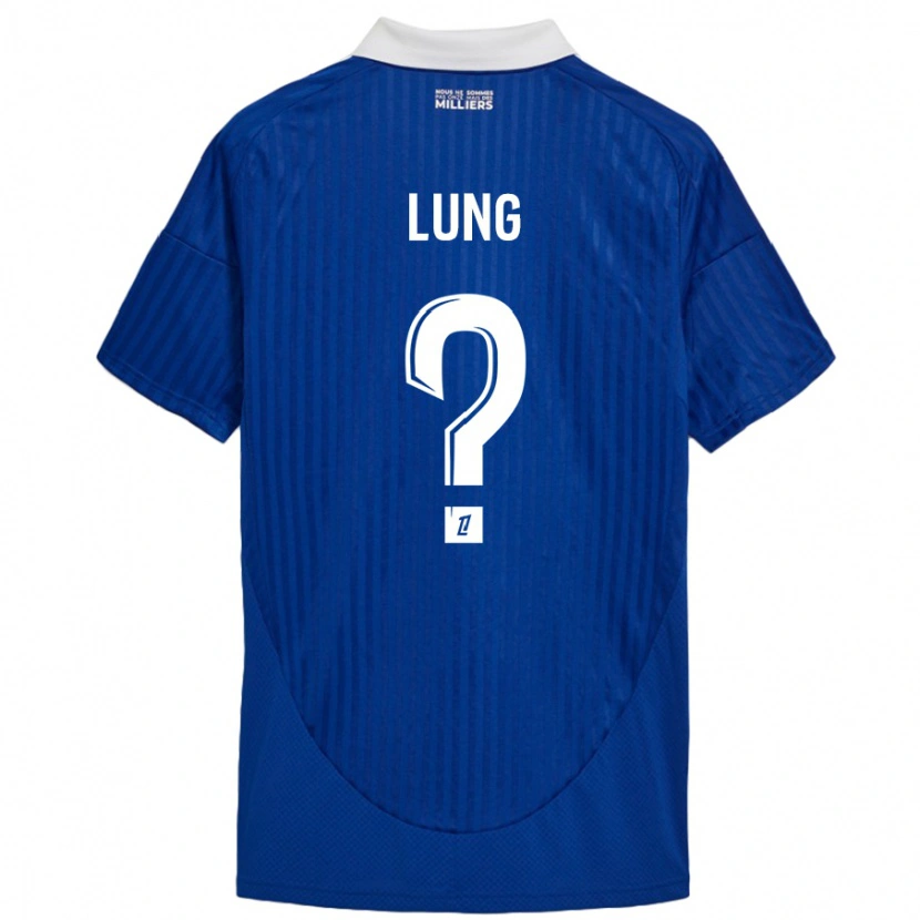 Danxen Uomo Maglia Sacha Lung #0 Blu Bianco Kit Gara Home 2024/25 Maglietta