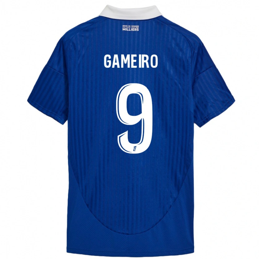Danxen Uomo Maglia Kévin Gameiro #9 Blu Bianco Kit Gara Home 2024/25 Maglietta