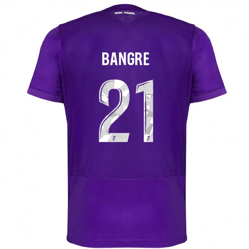 Danxen Uomo Maglia Mamady Bangré #21 Viola Bianco Kit Gara Home 2024/25 Maglietta