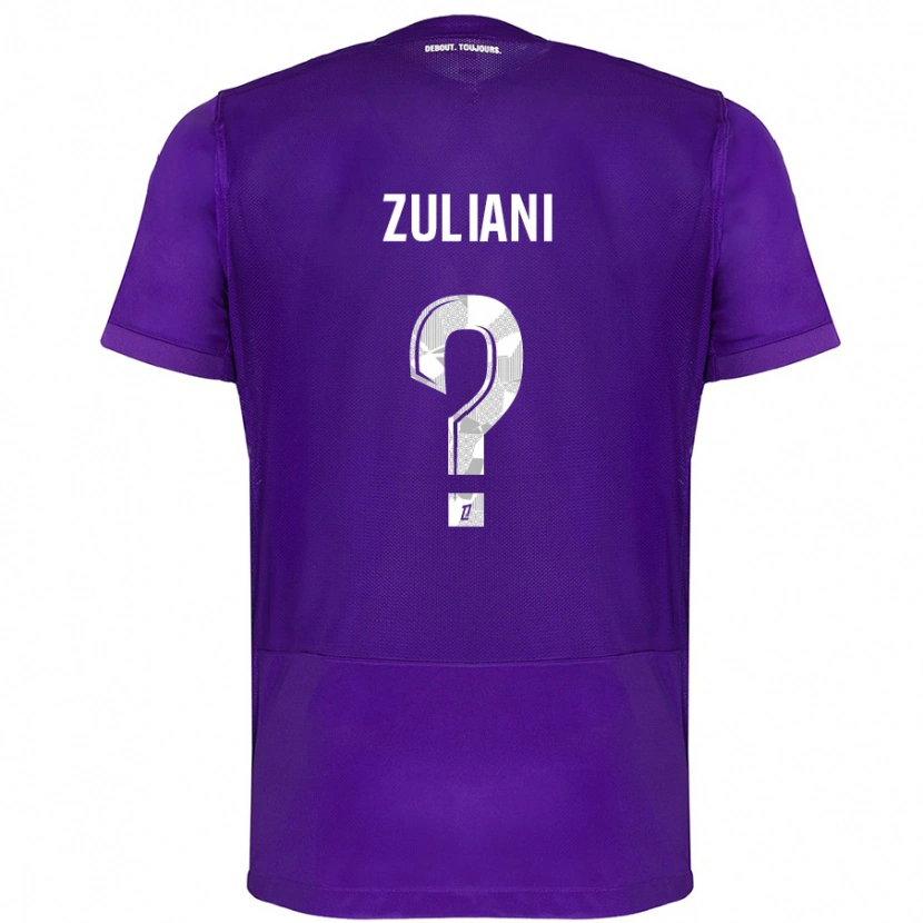 Danxen Uomo Maglia Edhy Zuliani #0 Viola Bianco Kit Gara Home 2024/25 Maglietta