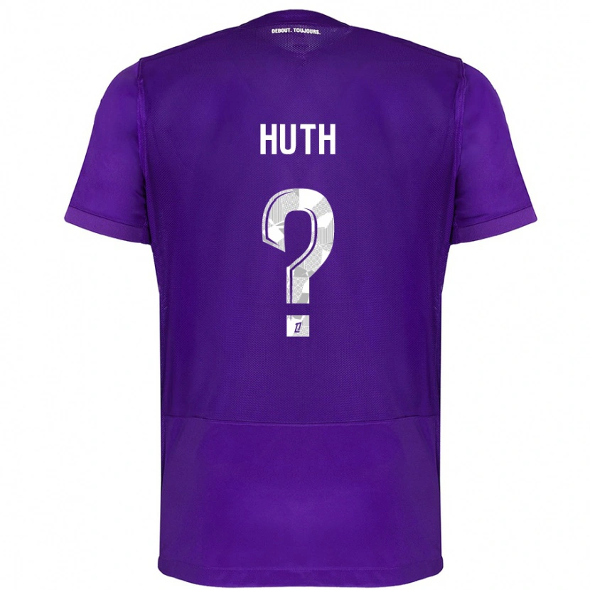 Danxen Uomo Maglia Lony Huth #0 Viola Bianco Kit Gara Home 2024/25 Maglietta