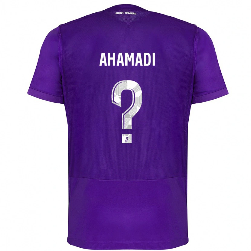 Danxen Uomo Maglia Isaack Ahamadi #0 Viola Bianco Kit Gara Home 2024/25 Maglietta