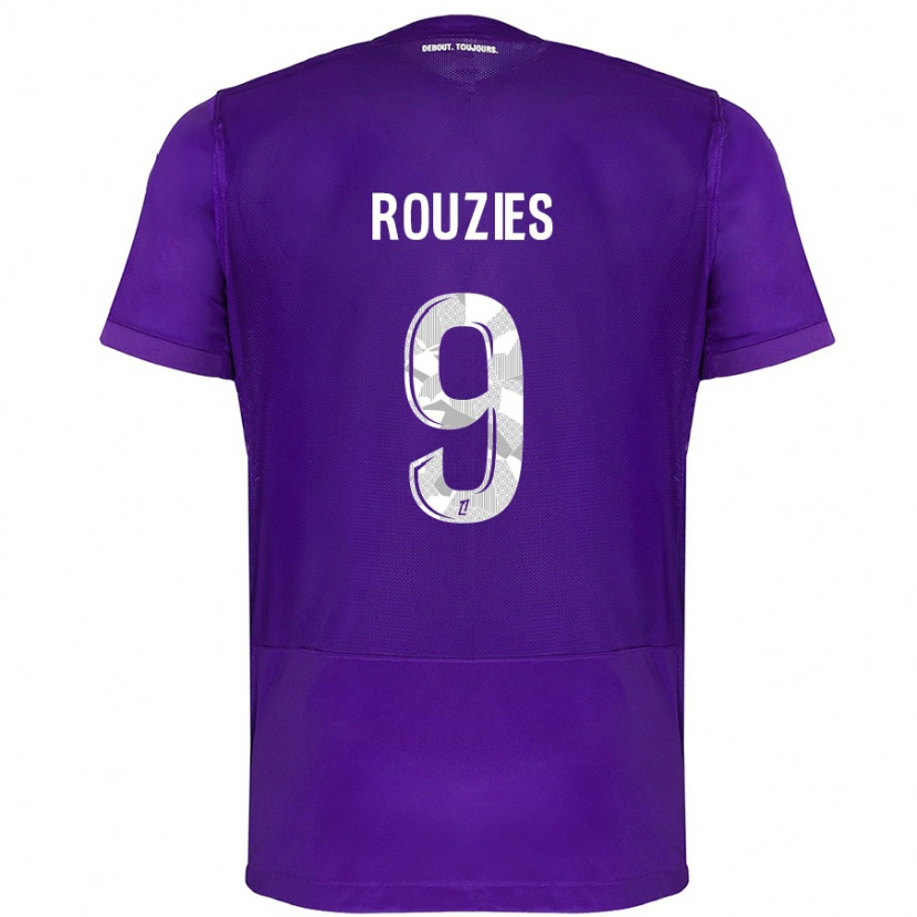 Danxen Uomo Maglia Manon Rouzies #9 Viola Bianco Kit Gara Home 2024/25 Maglietta