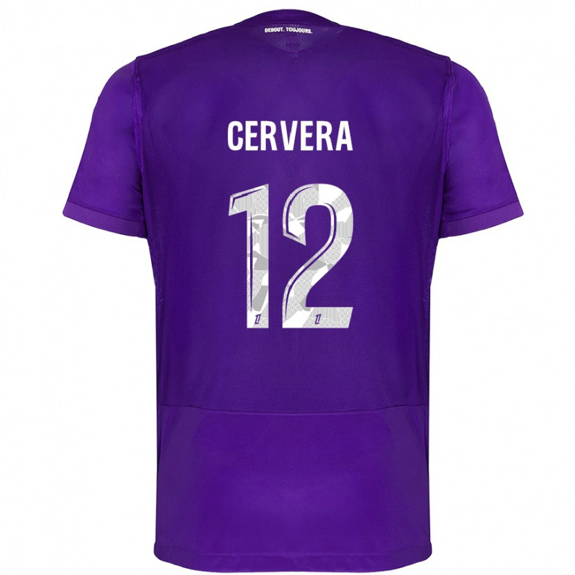 Danxen Uomo Maglia Laurianne Cervera #12 Viola Bianco Kit Gara Home 2024/25 Maglietta