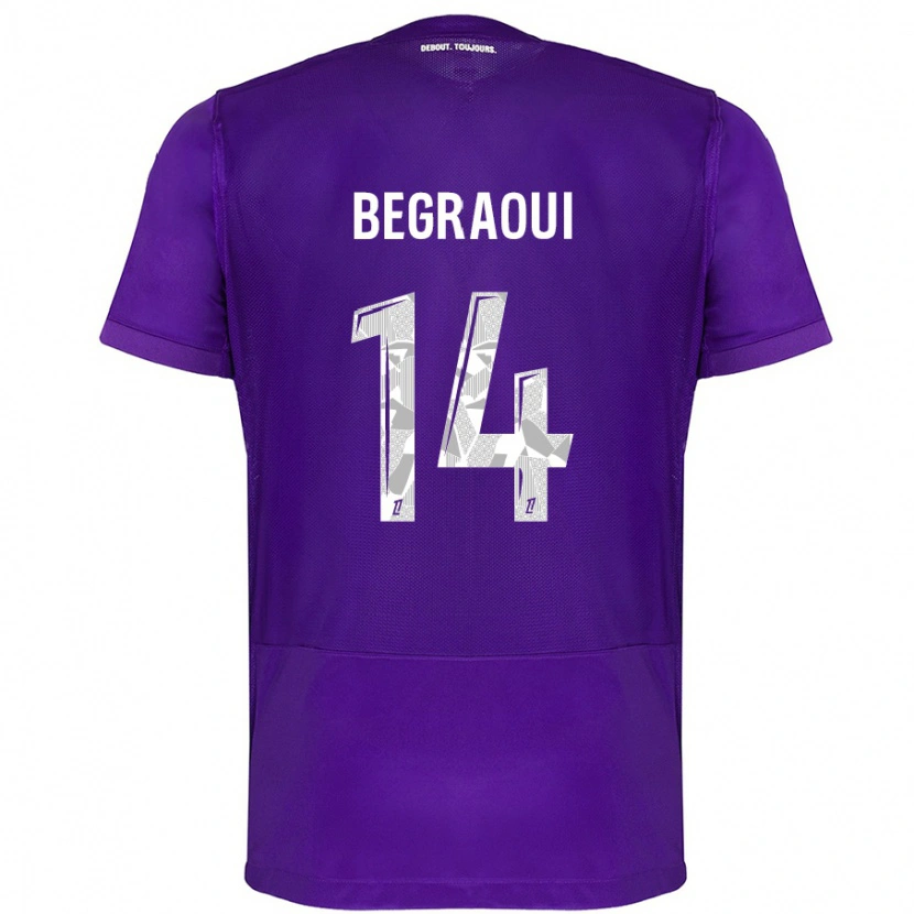 Danxen Uomo Maglia Yanis Begraoui #14 Viola Bianco Kit Gara Home 2024/25 Maglietta