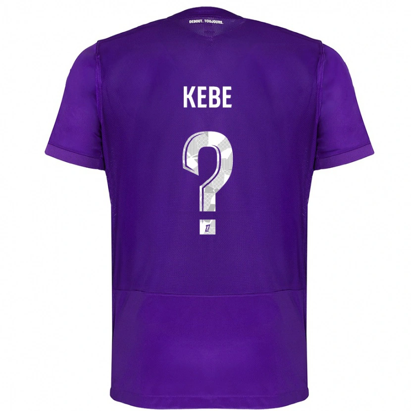 Danxen Uomo Maglia Mamadou Kébé #0 Viola Bianco Kit Gara Home 2024/25 Maglietta
