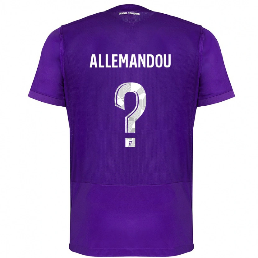 Danxen Uomo Maglia Teddy Allemandou #0 Viola Bianco Kit Gara Home 2024/25 Maglietta