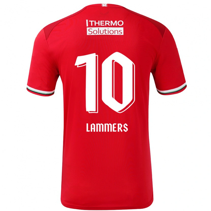 Danxen Uomo Maglia Sam Lammers #10 Rosso Bianco Kit Gara Home 2024/25 Maglietta