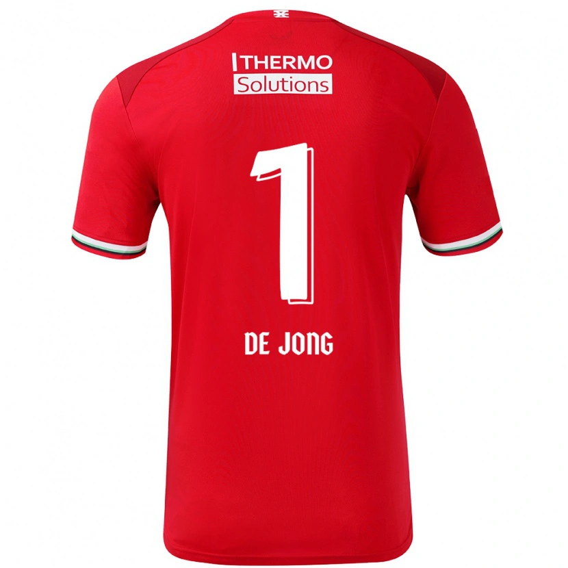 Danxen Uomo Maglia Daniëlle De Jong #1 Rosso Bianco Kit Gara Home 2024/25 Maglietta