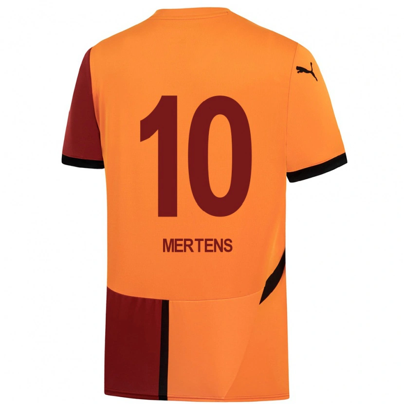 Danxen Uomo Maglia Dries Mertens #10 Giallo Rosso Kit Gara Home 2024/25 Maglietta